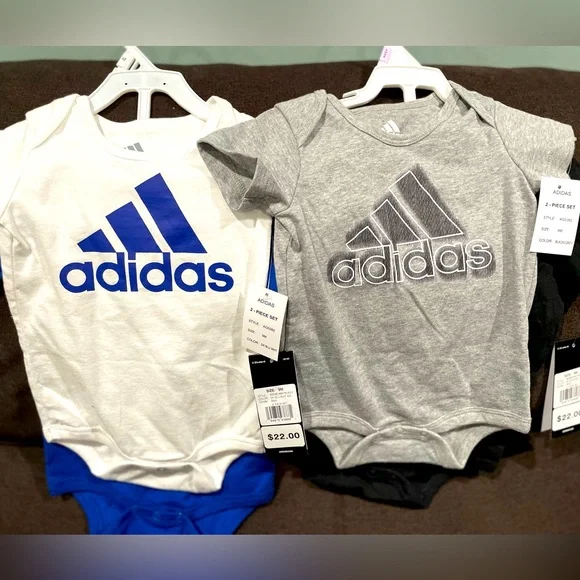 Infant Adidas Onesie 4 pack 9months - Picture 1 of 11